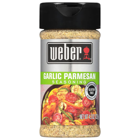Weber Garlic Parmesan Seasoning, 4.3 oz Shaker (Pack of 6)