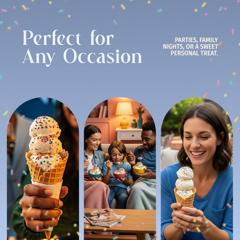 5 2 (1 Pack, Triple Scoop - Premium Birthday Cake Ice Cream Mix For Ice Cream Maker. Simple, Easy, Delicious. From