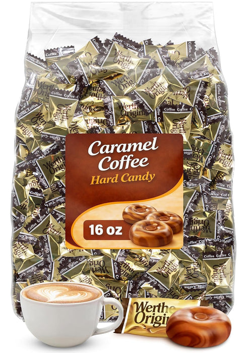 GEEOOLLAH Hard Caramel Coffee Candy, Individually Wrapped Healthy Sweet Caramel Bites for Guilt-Free