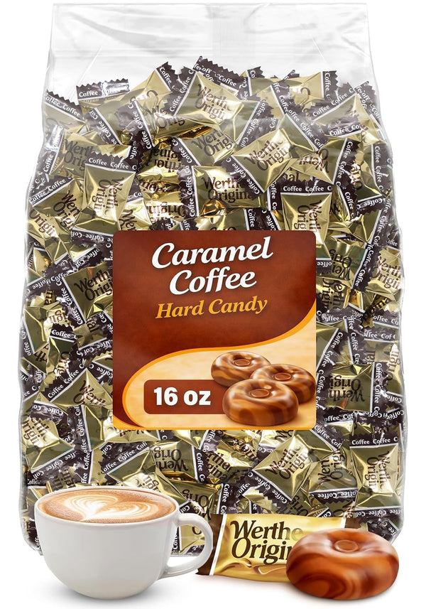 GEEOOLLAH Hard Caramel Coffee Candy, Individually Wrapped Healthy Sweet Caramel Bites for Guilt-Free