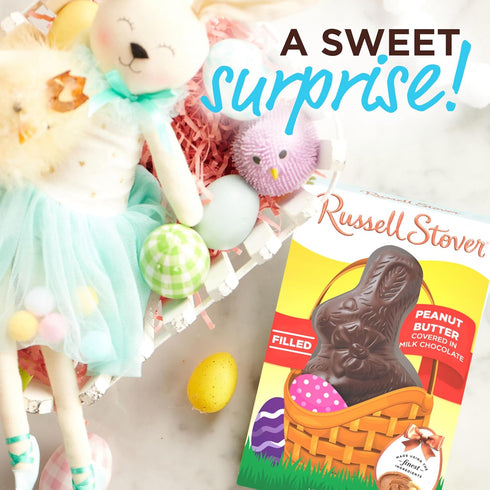 3 Oz, 12 Count Russell Stover Peanut Butter Milk Chocolate Easter Bunny Candy