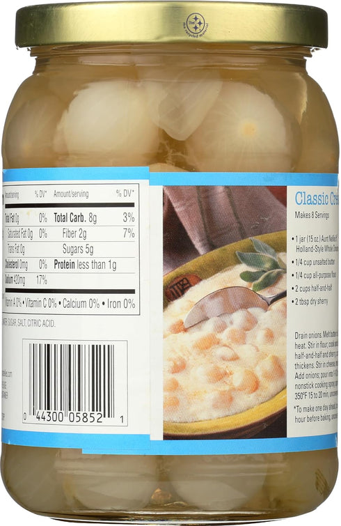 14 oz. (Pack 1) Aunt Nellies Whole Holland-Style Onions | Mildly Sweet-Tart and Delicious | Imported Bite-Sized, Plump