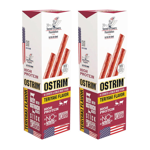 Ostrim (1.5oz) High Protein Snack Stick, (2 Packs of 10) (1.5, Teriyaki