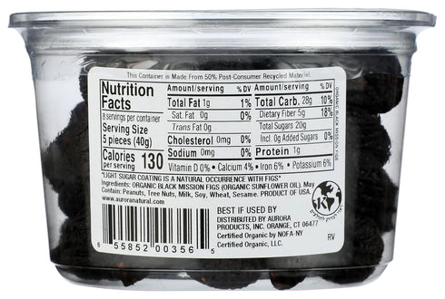 11 OZ AURORA PRODUCTS Organic Black Mission Figs