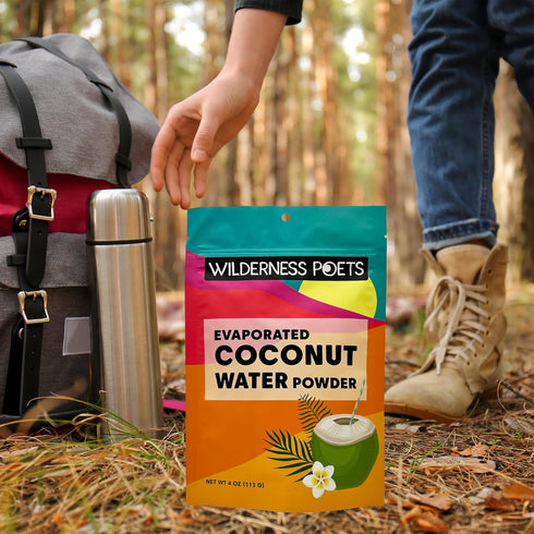 Wilderness Poets 100% Evaporated Coconut Water Powder, No Additives, Instant Mix (4 Ounce)