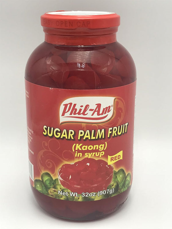 Phil-Am Sugar Palm Fruit in Syrup Red (Kaong Red) (2 pack)