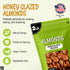 2 lb Packed Oh! Nuts Honey Glazed Roasted Almonds - - High-Protein Whole Almonds - in New York Zip-Seal Bag
