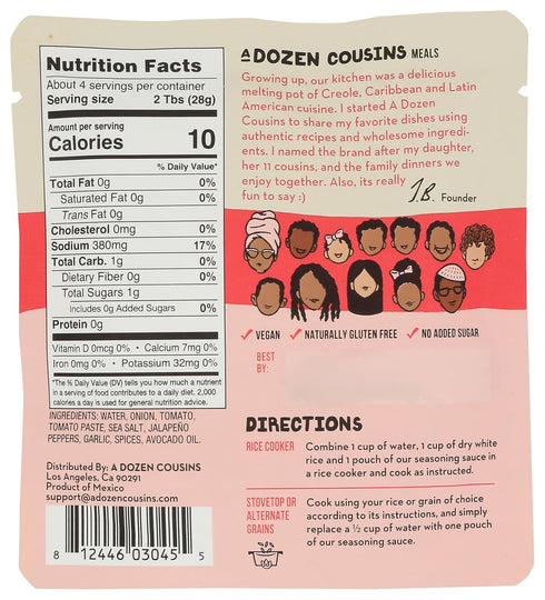 DOZEN 4 OZ A COUSINS Mexican Red Rice Seasoning Sauce