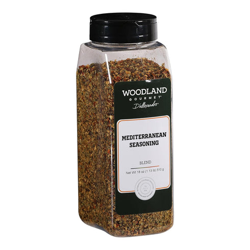 18 oz Mediterranean Seasoning, Greek Herb & Lemon Spice Blend All Purpose Mediterranean Grill Rub, by Woodland Gourmet