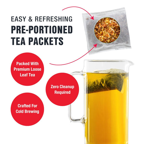 Packets, 64oz (Pack 10) Tiesta Tea - Maui Mango Cold Brew, Loose Leaf, Mango Pineapple Herbal Tea, Premium