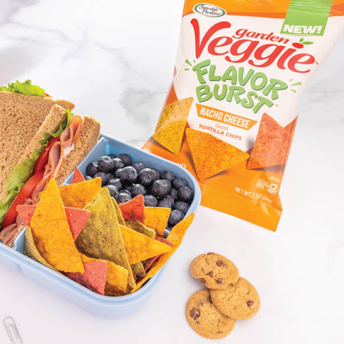 2 Oz (Pack 12) Sensible Portions Garden Veggie Flavor Burst Tortilla Chips, Nacho