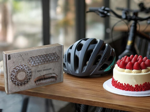 Decosavour Set Set Milk Chocolate Gift Life-Sized Chocolate Bicycle Tool Novelty Gifts for Bicyclists, Outdoor Lovers