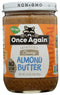 Once Again Natural Creamy Almond Butter, 16oz - American Classic, No Stir