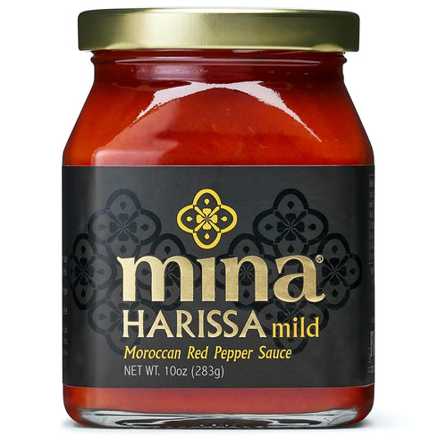 Mina Harissa Mild Sauce, Homestyle Moroccan Red Pepper Harissa Paste, 10 Oz