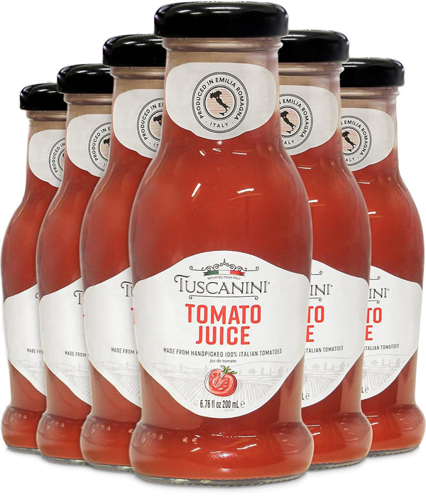 Tuscanini Premium Italian Tomato Juice, 6.76 oz (6 Pack) | Low Sodium