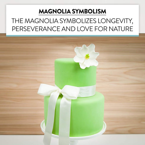 3 Count Global Sugar Art Magnolia Blossom Sugar Cake Flowers, White, Large, by Chef Alan Tetreault