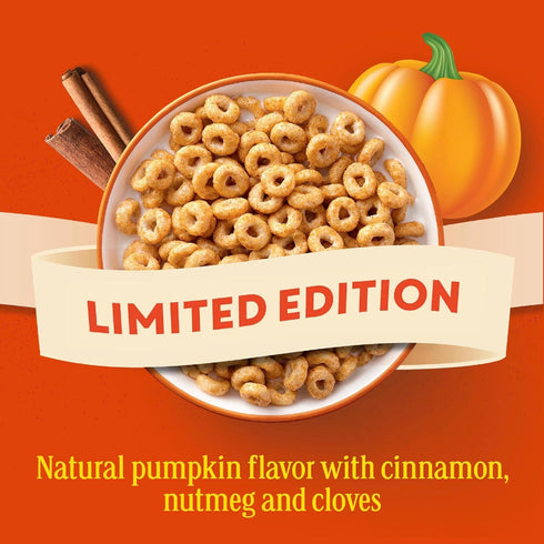 10.8 OZ Pumpkin Spice Cheerios, Gluten Free Breakfast Cereal