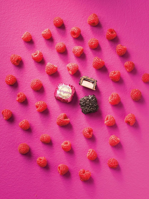 10.16 oz, Venchi - Murrine Gift Box with Raspberry Chocoviar and Dark Chocolate, Gluten-Free, No Artificial Colors