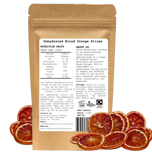 17+ 100% 1.76 Oz (50 Dehydrated Dried Blood Orange Slices Wheels | Slices | Natural | Sugar Free, Gluten Free |