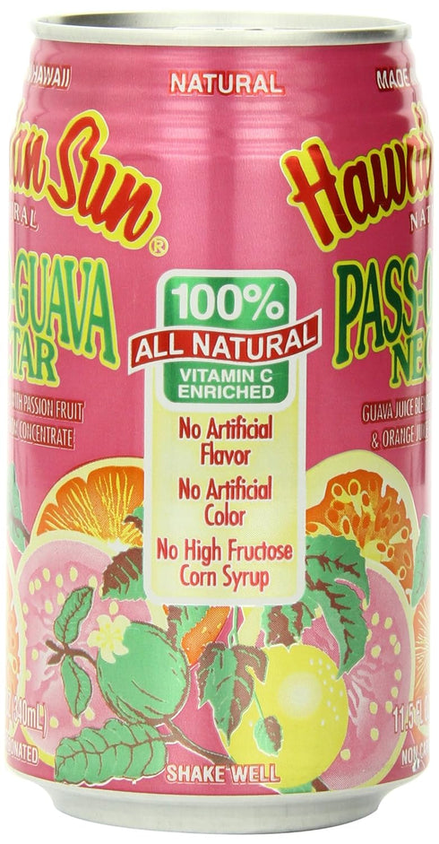 Hawaiian Sun 11.5-Ounce (Pack 24) Nectar, Pass-O-Guava