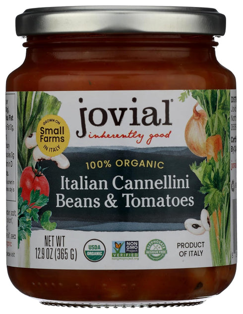 Jovial Organic Italian Cannellini Beans Tomatoes, 12.9 OZ