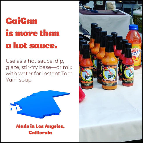 150 mL GaiGan - Tom Yum Hot Sauce/Soup Mix, Low-Calorie Thai Chili Hot Sauce Dip & Glaze, All Natural Gluten Free Vegan