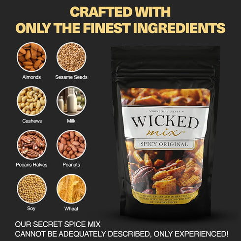 Packs Pack 3) Wicked Mix Snack Mix with Mixed Nuts - Sweet and Salty Snacks Trail Mix Snack with Almonds, Cashews