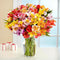 BloomsyBox. 24 Multicolored Alstroemeria Bouquet Flowers, Long Lasting & Hand-Tied, Farm Fresh