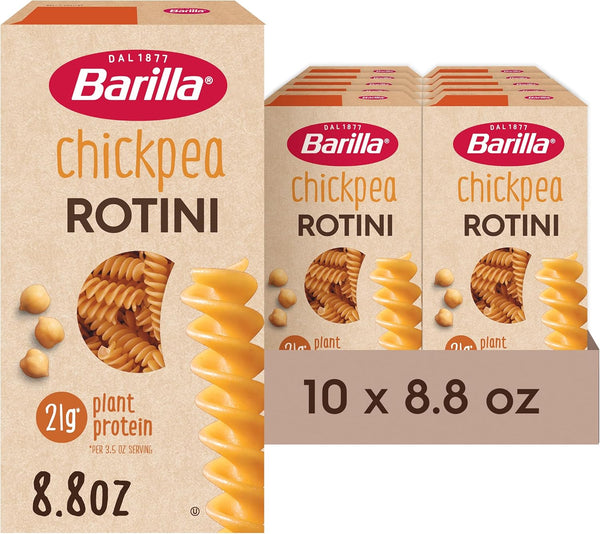 Barilla Chickpea Rotini Pasta, 8.8 oz (Pack of 10) - Vegan, Gluten