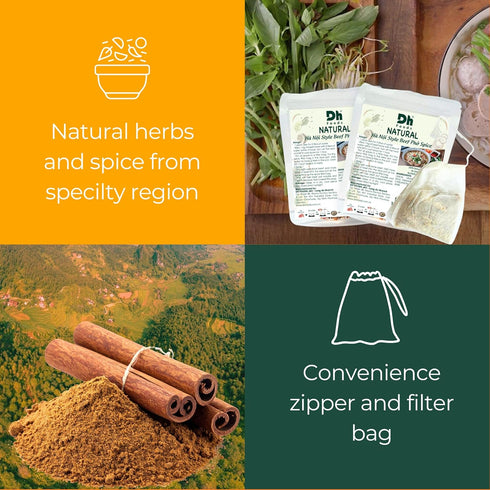 Packets 3.2 oz Dh Foods Hanoi Beef Pho Spice Bag Seasoning Traditional Pho Seasoning Rich Aroma & Authentic Flavor