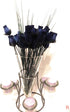 UniqueBeadsAndGifts Dozen 13 It's A Boy! Baker's Bouquet of Blue Wood Roses