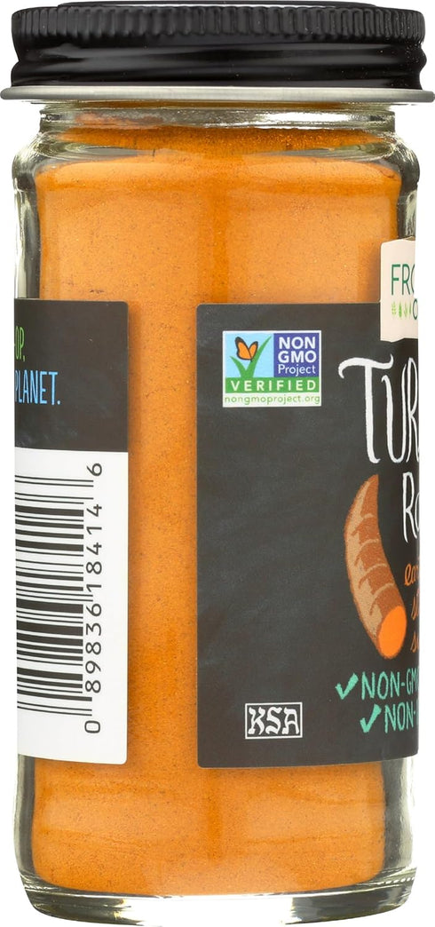 1.92 Frontier Co-op Ground Turmeric Root, Ounce Bottle, Distinct Pungent Aroma, Ginger & Pepper-Like Flavor, Kosher