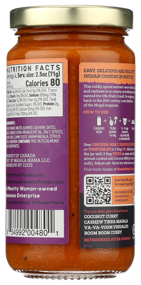 10 OZ MASALA MAMA Almond Korma Cooking Sauce
