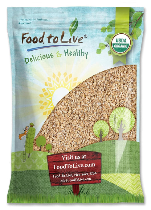 Food to Live Organic Rolled KAMUT Khorasan Wheat Flakes, 6 Pounds -
