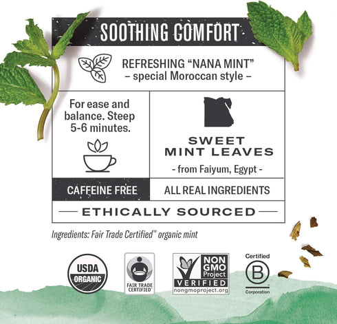 18 Numi Organic Tea Moroccan Mint, ct