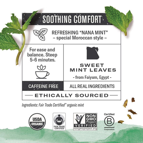 16 200 (Packaging Numi Organic Moroccan Mint Tea, Ounce Pouch, Loose Leaf Herbal Tea, Brews Cups, Caffeine Free May