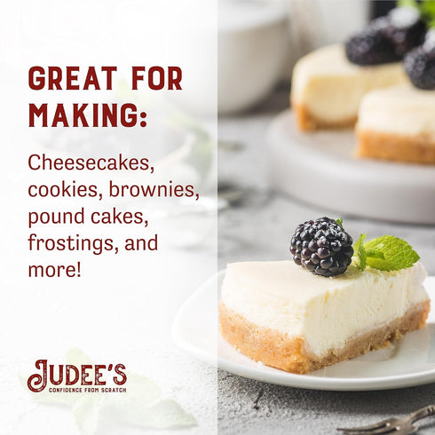1.5 lb (24 oz) 100% Judee's Powdered Cream Cheese - - Delicious and Gluten-Free and Keto-Friendly - Great for Dips