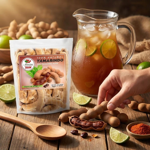 1LB (16oz) Whole Tamarind Pods, - All-Natural Sweet and Sour Flavor Perfect for Mexican Candy, Agua Fresca, Asian