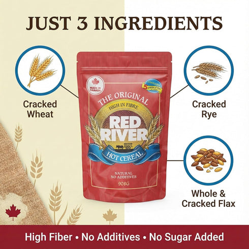 (2lbs 908g) (1-Pack) Red River Cereal - Cracked Wheat Hot Cereal / Made in Canada at Arva Flour Mills - All Natural