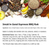 3.8 oz Premium Espresso BBQ Rub by Spice + Leaf - Vegan Kosher and Preservatives Free Spice Blend for Meat, Chicken