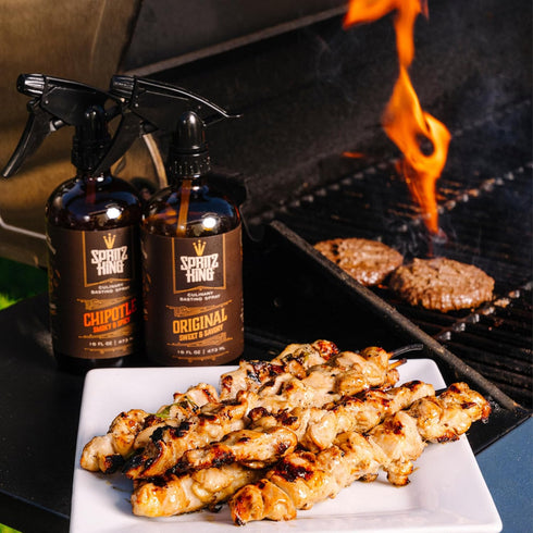 Pack 2 (16 Oz Spritz King Culinary Basting Spray: For Grilling, Smoking, Air Frying - Delicious Dark Bark, Flavorful