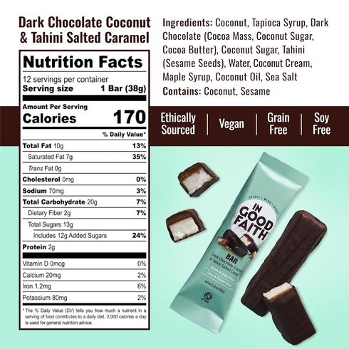 (6 Pack, Pack) In Good Faith Dark Chocolate Bars, Healthy, Gluten Free, Vegan, Dairy Free Chocolate Bars Variety