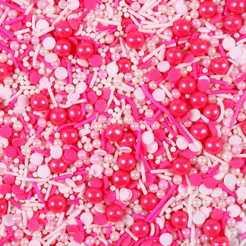Edible Pink Sprinkles for Cake Decorating, Perfect for Baking, Cupcakes, Macarons, and Ice Cream (120g/4.23oz).