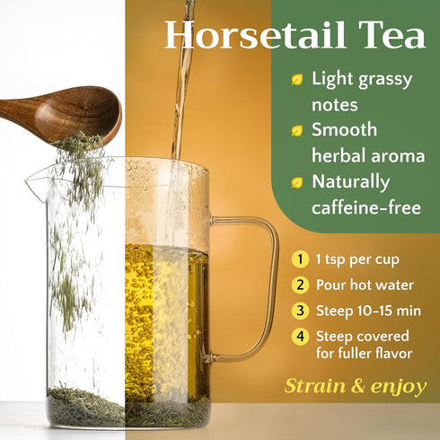 Horsetail Equisetum 8 oz Tea - Cut & Sifted Horse Tail Grass Herb - Cola de Caballo Hierba - Dried Artvense Plant