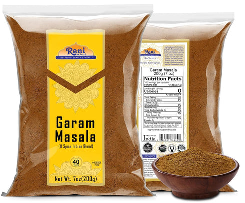 11-Spice 7oz (200g) Rani Garam Masala Indian Blend ~ All Natural, Salt-Free | Vegan | No Colors | Gluten Friendly |