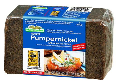 17.6 oz, pack 2) Mestemacher Whole Grain Bread (Pumpernickel