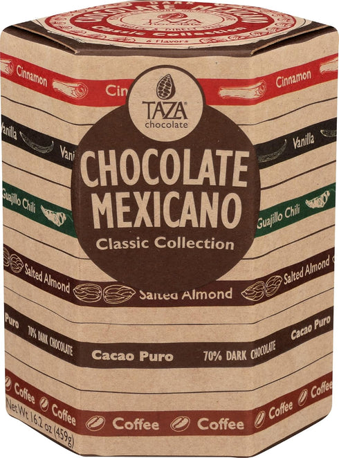 Taza Chocolate Organic Mexicano Disc Stone Ground, Classic Collection Variety Pack, 2.7