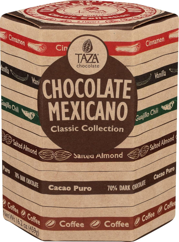 Taza Chocolate Organic Mexicano Disc Stone Ground, Classic Collection Variety Pack, 2.7
