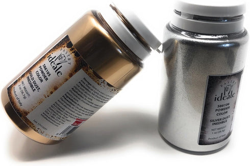 Gold Dust & Silver Dust Set for Crafting, Inedible