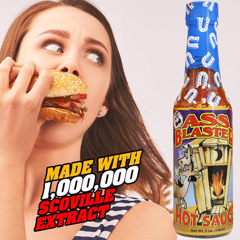 ASS BLASTER Premium Gourmet Hot Sauce Bottle - Ultimate Habanero Hot Sauce Gift - Spicy Food Lovers Try if you dare!